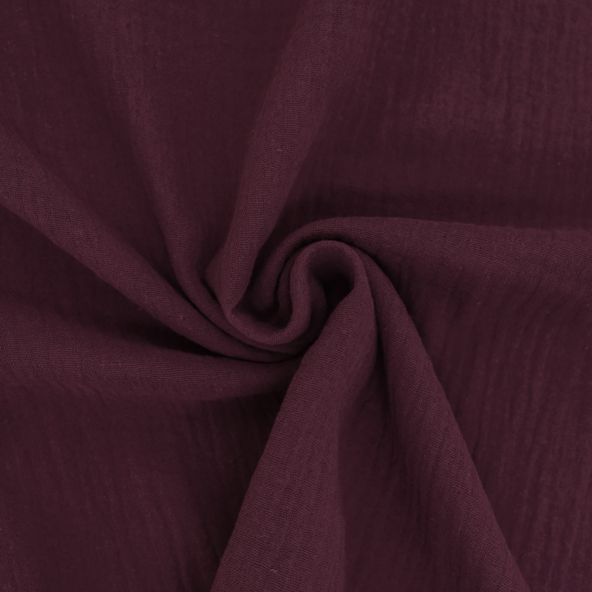 Tessuto a doppio strato a tinta unita 135 cm, color melanzana - Thaïs - Maison Klem